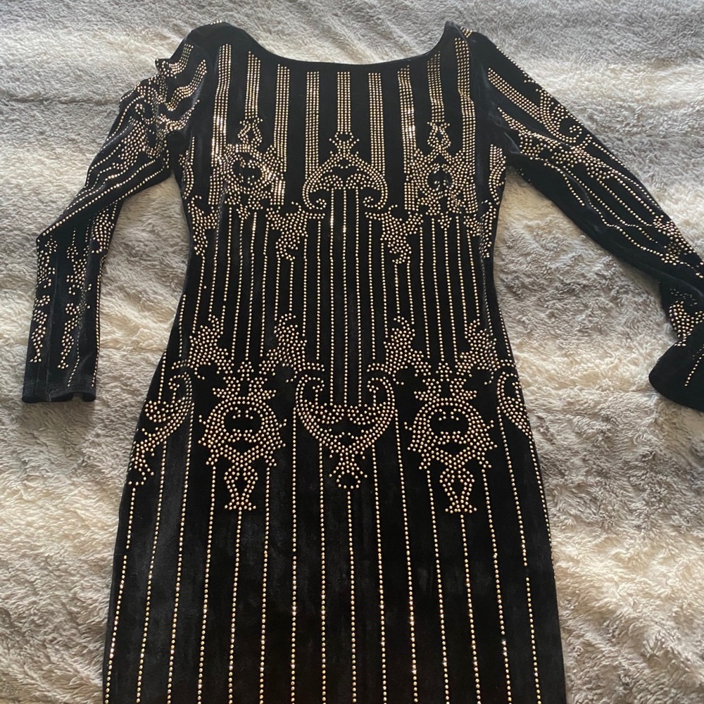 Black suede Dress
